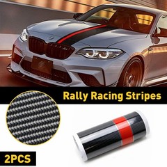 5D Carbon Fiber Car Hood Racing Sticker Stripe Decal For BMW Performance D