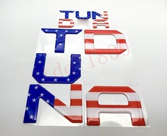 Color Flag letters compatible with TOYOTA TUNDRA 2022 23 logo Tailgate and Front