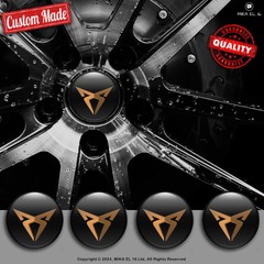 Cupra Aufkleber Set aus 4 Stück 3D-Gel-Silikon Radnabenkappen Nabendeckel