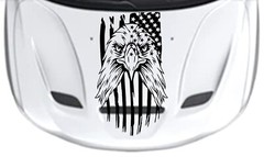 NEW Eagle Flag USA Hood Door Vinyl Decal Racing Stripes (Fits DURANGO)