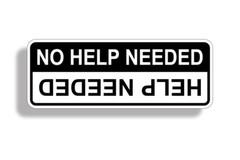 Help Needed Sticker Upside Down 4×4 Off Road Decal Graphic Window Bumper Truck