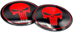 2x 2nd Amendment Metal Decal Sticker Emblems Fender Auto Truck Dome Shape 2.20″