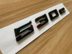 Gloss Black 3D ABS Letters Trunk 530e Emblem Rear Badge for BMW 2017-2022 530e-