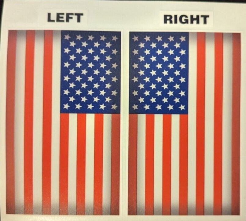 LEFT AND RIGHT FENDER FLAGS DECAL FREE SHIPPING