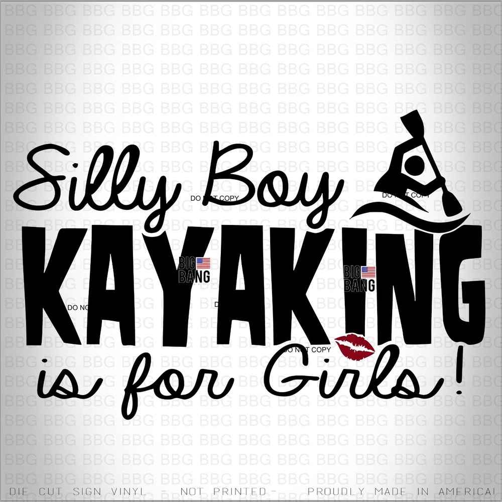 Woman Female Kayaker Hiking Decal Sticker SUV Van Car Truck Window DIE CUT USA