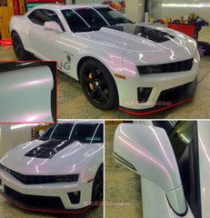 Bubble Free 3D Brushed Satin Pearl Metal Entire Car Vinyl Wrap Sticker Red ABUS