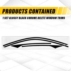 1-10Set Left Right Overlay for Honda Civic Coupe 16-20 Window Trim Glossy Black