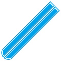 Blue Racing Stripe Graphics Car Truck Hood Bumper Vinyl Decal Sticker Universal