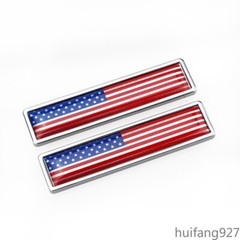 Metal Chrome Car Truck Body Side Door Rear Trunk Badge Flag Emblem Decal Sticker
