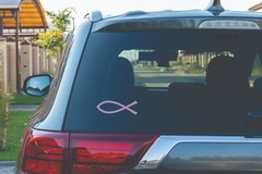 Jesus Fish Plain Die Cut Vinyl Decal Transfer Sticker Premium Quality Vinyl