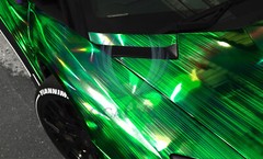 Holographic Brushed Aluminum Emerald Green Rainbow Car Vinyl Wrap Sticker Sheet