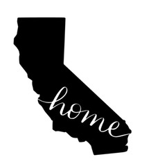 *California State HOME 5”x6″ White Auto Decal Sticker