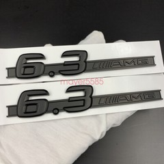 Matte black “SL63 AMG 6.3AMG” Letters Trunk Embl Badge Sticker for Mercedes Benz