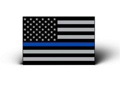 6 Reflective Blue Line American Flag Sticker Car Tag License Plate Helmet Decal