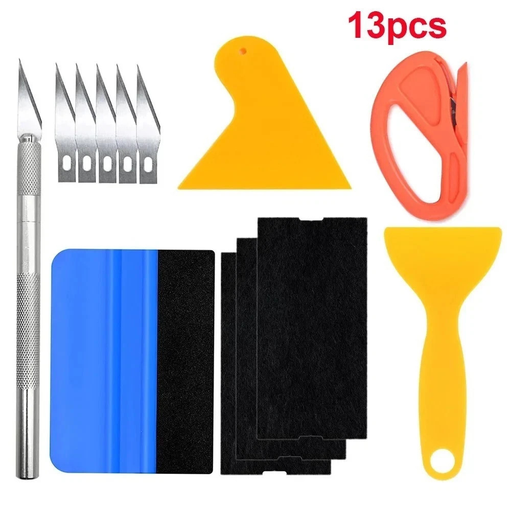 Car Window Tint Kit Vinyl Wrap Tools Squeegee Vehicle Film Application Set