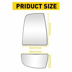 2/4X Side Wing Mirror Glass Heated Upper Lower Left For Ford Transit 150 250 350