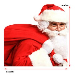 Car Sticker Passenger Side Indoor Window Santa Claus Decor for Christmas Gift