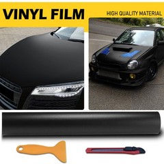 *Genuine 30cm Matte Black Vinyl Wrap Car Film Decal Sticker Bubble Free Scraper