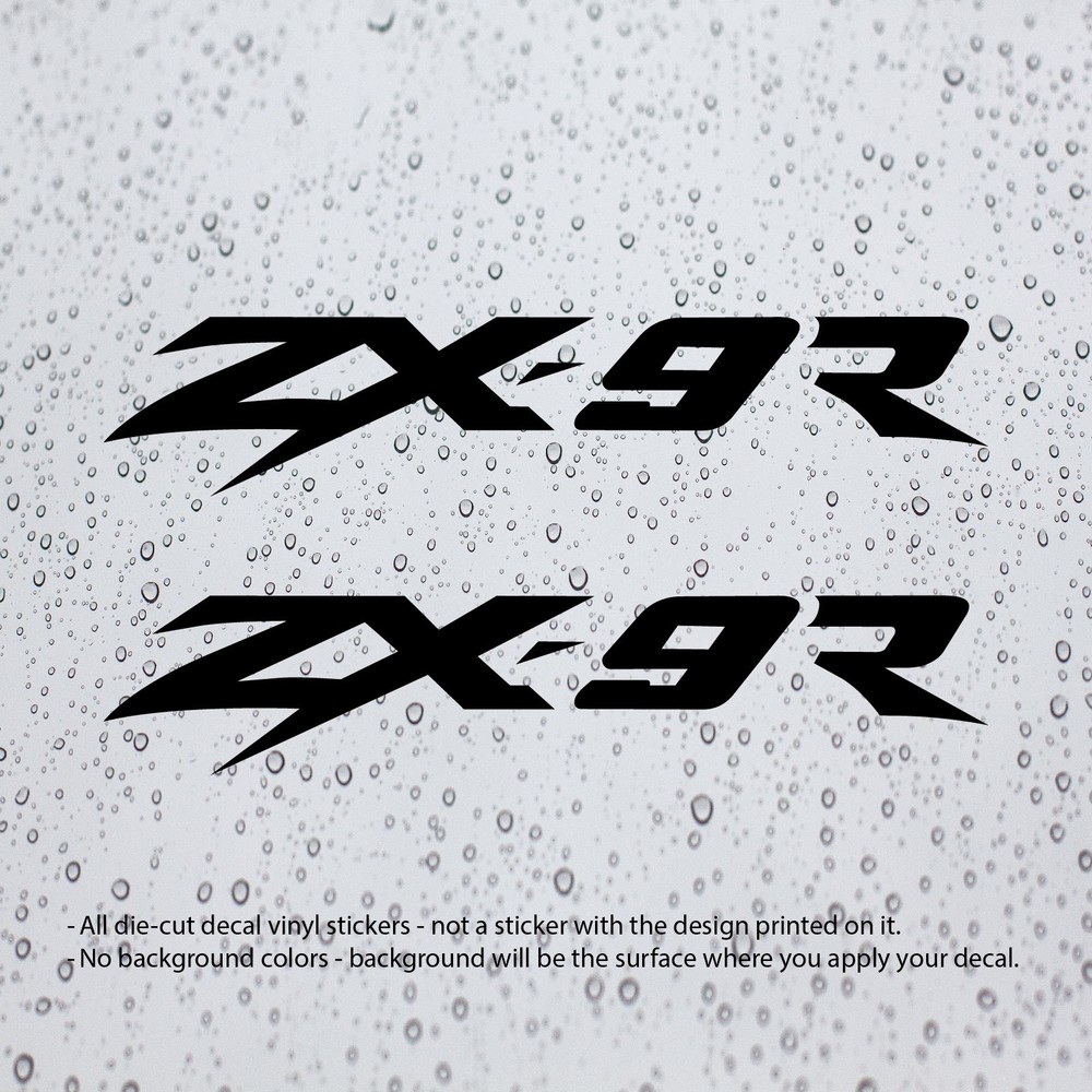 (2x) ZX-9R ZX9R Decal Vinyl Stickers for Ninja Motorbike Motorcycle (Old Design)