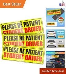 Upgraded Student Driver Magnet – Set of 3 for Enhanced Road Safety & Visibility
