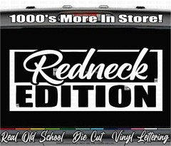 Redneck Edition Vinyl Decal Sticker Fits Chevrolet Silverado Pickup Truck Badass