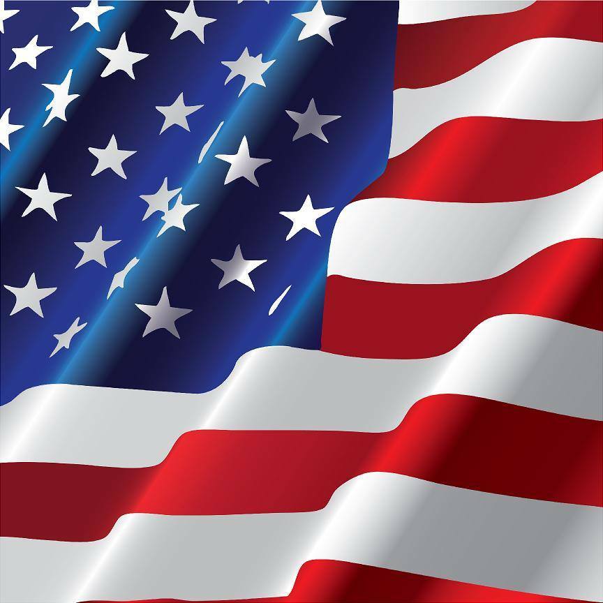 Waving American Flag vinyl Wrap air release MATTE Finish 12″x24″