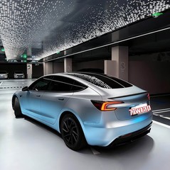 PET Silver Blue Tech Satin Matte Pearl Metal Car SUV Vinyl Wrap Sticker 75FT US