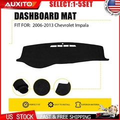 Dash Cover Mat for Chevrolet Impala 2006-13 Dashboard Pad Anti-Glare Black 1-5X