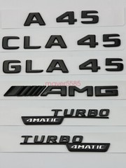 Matte black A45 AMG TURBO 4 MATIC Trunk Emblem Badge Sticker For Mercedes Benz