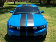 10″ PLAIN Rally Racing Stripe Graphics Stripes Set FIT 2005 – 2014 Mustang