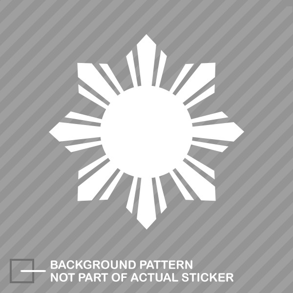 Philippines Sun Sticker Die Cut Decal filipino stars flag