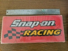 SNAP ON LARGE DECAL “SNAP-ON RACING”  12″ X 5 1/4″  RED ****5 FOR $5.00****