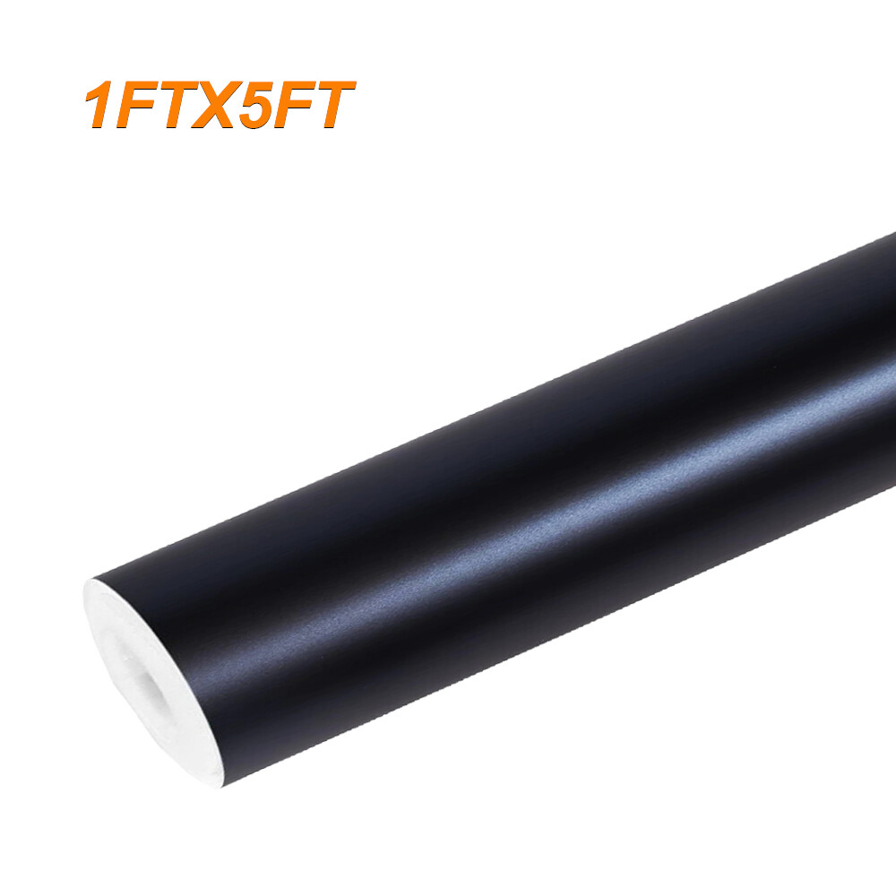 Premium Matte Metallic Satin Black Car Vinyl Wrap Self Adhesive Air Release