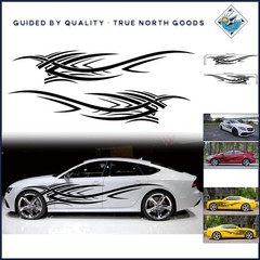 Glitter Finish Flame Graphics Car Decals for Unique Vehicle Personalization