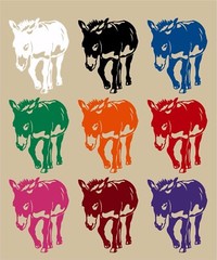 Mule Donkey Work Horse Rodeo Equine Farm Pet Laptop Vinyl Decal Sticker