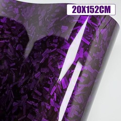 Car Carbon Fiber Film Glossy Forged Carbon Fiber Vinyl Foil Wrap Glossy Purple