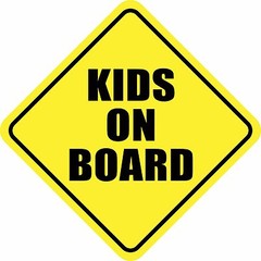 KIDS ON BOARD Magnet 5″x5″ Made in the USA Buy 2, Get 3rd FREE Baby Babies