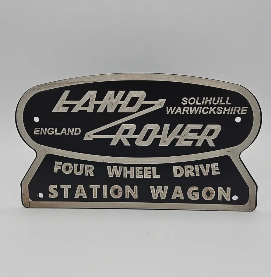 Pars Offroad – For Land Rover Vintage Tail Gate Name Plate Badge Stainless Steel