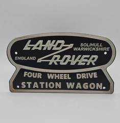 Pars Offroad – For Land Rover Vintage Tail Gate Name Plate Badge Stainless Steel