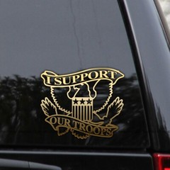 I Support Our Troops Eagle Military Vinyl Decal Sticker