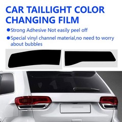 For 2014-2021 Jeep Grand Cherokee Smoked Taillight Vinyl Tint Film Overlay Decal
