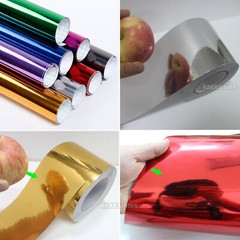 Smooth Mirror Chrome Vinyl Wrap Tape Sticker Car Phone House Strips Decor Decal