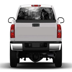 22×65″ Rear Window Perforated Graphic Decal Grim Reaper Sticker For Pickup Truck