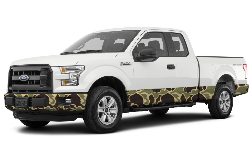 Camouflage / Camo Drake Inspired Rocker Decal Truck Premium Re-Skin Vinyl Wrap