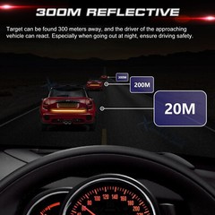 Car Auto Trunk Reflective Warning Sticker Tape Rear Bumper Safety Strip Decal
