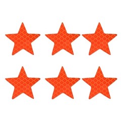 6pcs Reflective Star Decals Warning Tapes for Car Bike Nighttime Safety Stickers
