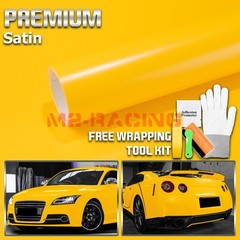Premium Satin Sunflower Yellow Matte Flat Vinyl Wrap Sticker Decal Bubble Free