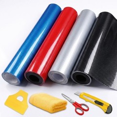 7D Premium Super Gloss Carbon Fiber Vinyl Film Wrap Bubble Free Air Release 5D