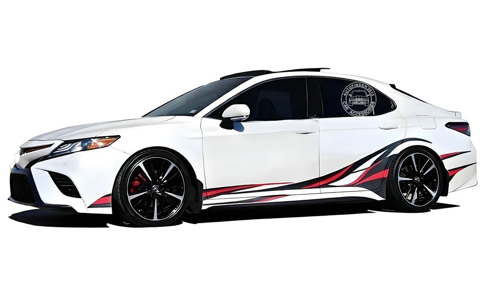 Graphics Flame Stripe Sticker For Toyota Camry Car Side Bumper Vinyl Decals