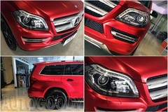 36″ x 60″ Satin Matte Chrome Metallic Red Vinyl Film Wrap Sticker Bubble Free